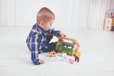wooden shape sorting farmhouse